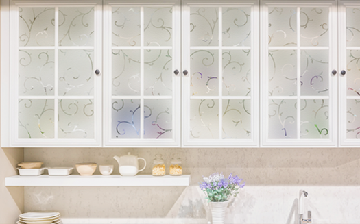 ADD STYLE AND PRIVACY TO KITCHEN WINDOWS AND GLASS CABINET DOORS Thumbnail