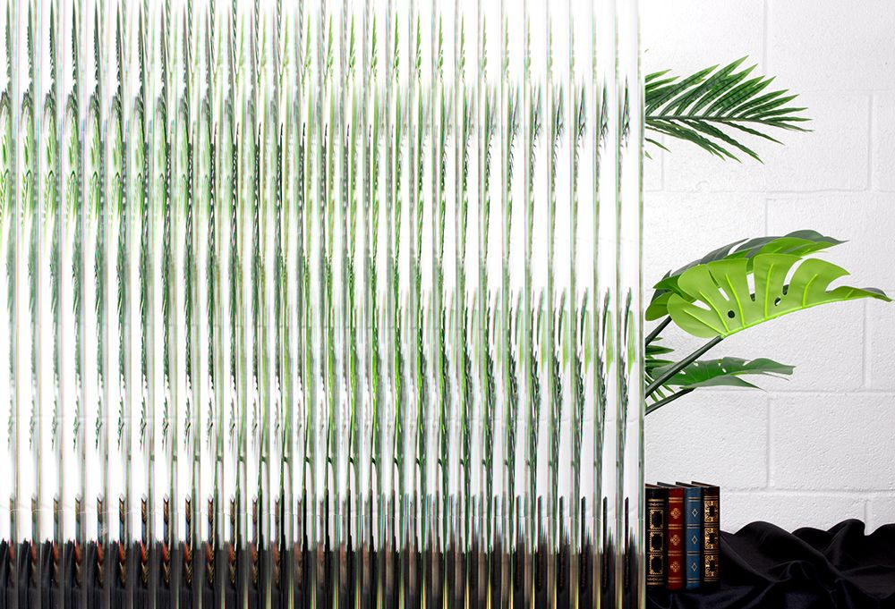 Horizontal Stripe Glass Stickers Office Bathroom Decorative Film Static  Adhesive-free Glass Decorative Window Film
