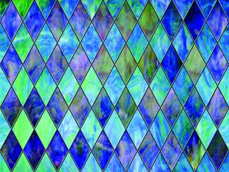 SXRR-9040-O Blue Diamond Stained Glass - Opalescent